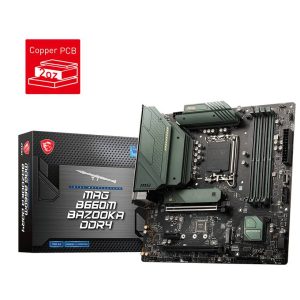 MAG B660M BAZOOKA DDR4 Moederbord Socket Intel LGA 1700 Vormfactor Micro-ATX Moederbord chipset Intel® B660 MAG B660M BAZOOKA DDR4 Moederbord Socket Intel LGA 1700 Vormfactor Micro-ATX Moederbord chipset Intel® B660