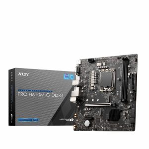 MSI PRO H610M-G DDR4 Moederbord Socket Intel LGA 1700 Vormfactor Micro-ATX Moederbord chipset Intel® H610 MSI PRO H610M-G DDR4 Moederbord Socket Intel LGA 1700 Vormfactor Micro-ATX Moederbord chipset Intel® H610