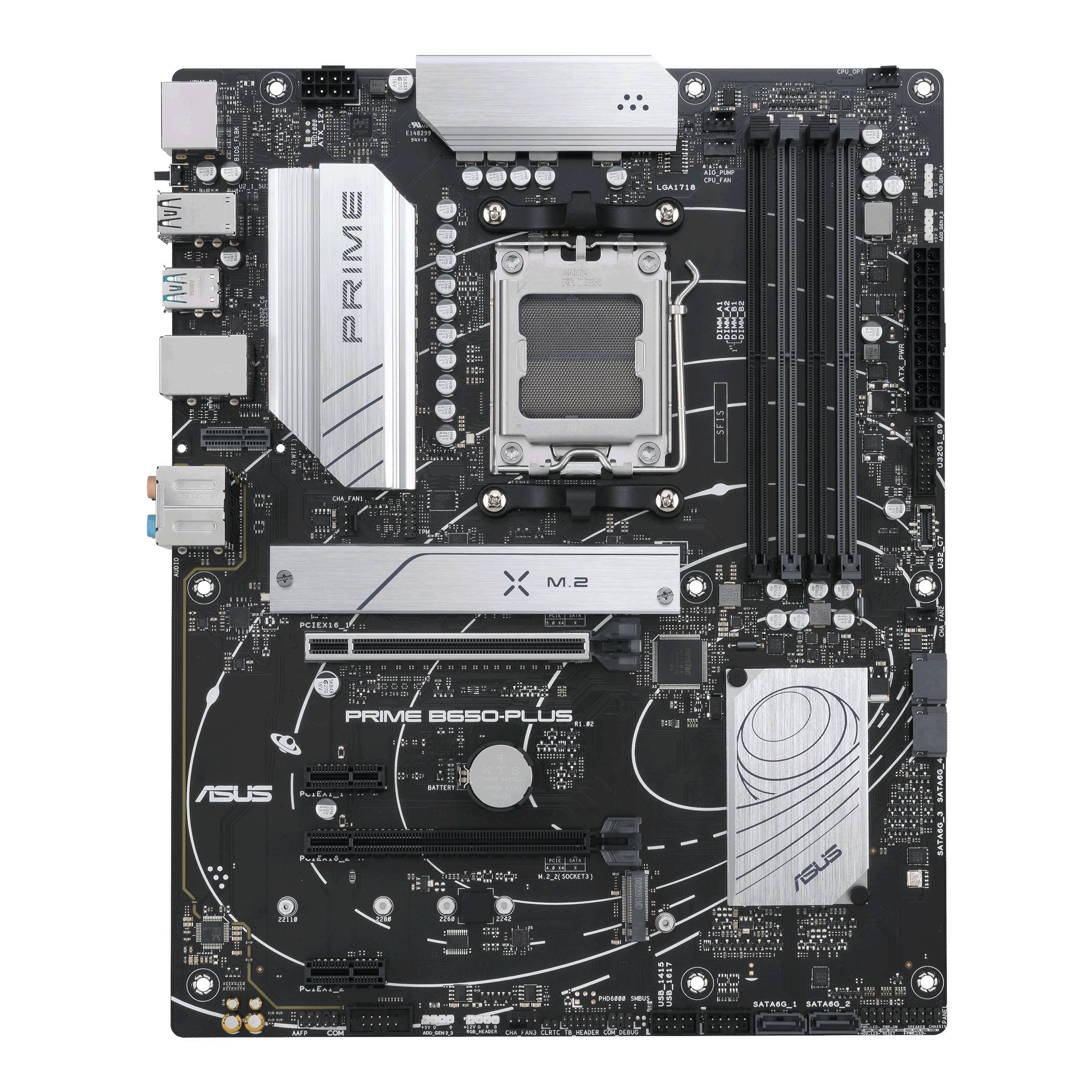 Asustek Computer PRIME B650-PLUS-CSM Moederbord Socket AMD AM5 Vormfactor ATX Moederbord chipset AMD® B650