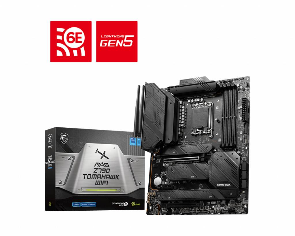 Micro Star International Computer MAG Z790 TOMAHAWK WIFI Moederbord Socket Intel LGA 1700 Vormfactor ATX Moederbord chip