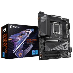 Gigabyte B760 AORUS ELITE AX (rev. 1.0) Moederbord Socket Intel LGA 1700 Vormfactor Micro-ATX Moederbord chipset Intel® Gigabyte B760 AORUS ELITE AX (rev. 1.0) Moederbord Socket Intel LGA 1700 Vormfactor Micro-ATX Moederbord chipset Intel®