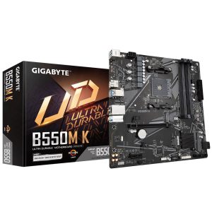 Gigabyte B550M K 1.0 Moederbord Socket AMD AM4 Vormfactor Micro-ATX Moederbord chipset AMD® B550 Gigabyte B550M K 1.0 Moederbord Socket AMD AM4 Vormfactor Micro-ATX Moederbord chipset AMD® B550