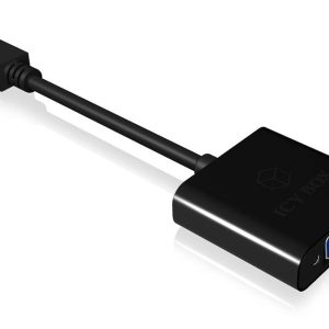 ICY BOX DisplayPort, VGA Adapter [1x Mini-DisplayPort stekker – 1x VGA-bus] IB-AC539, Mini DP™ 1.1 zu VGA Adapter 1920×1