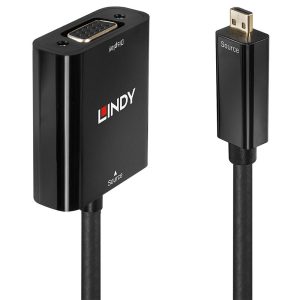LINDY Monitor Adapter [1x HDMI-stekker D micro – 1x VGA-bus] 38293 0.1 m