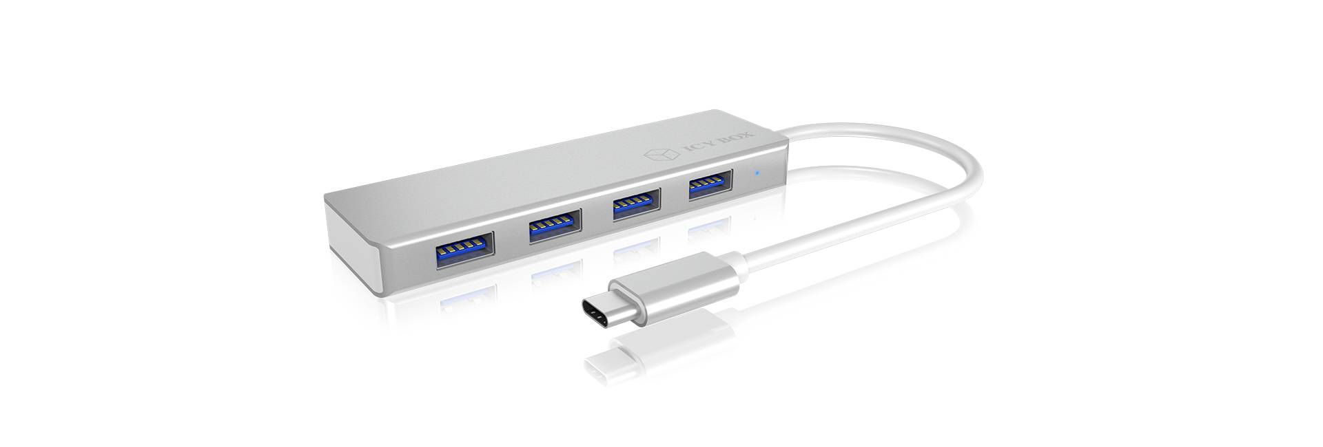 ICY BOX IB-HUB1425-C3, 4 Port USB 3.2 Gen 1 Type-C® Hub, 1x Type-C zu 4x Type-A 60437 USB-hub 4 poorten USB-A USB 3.0 5