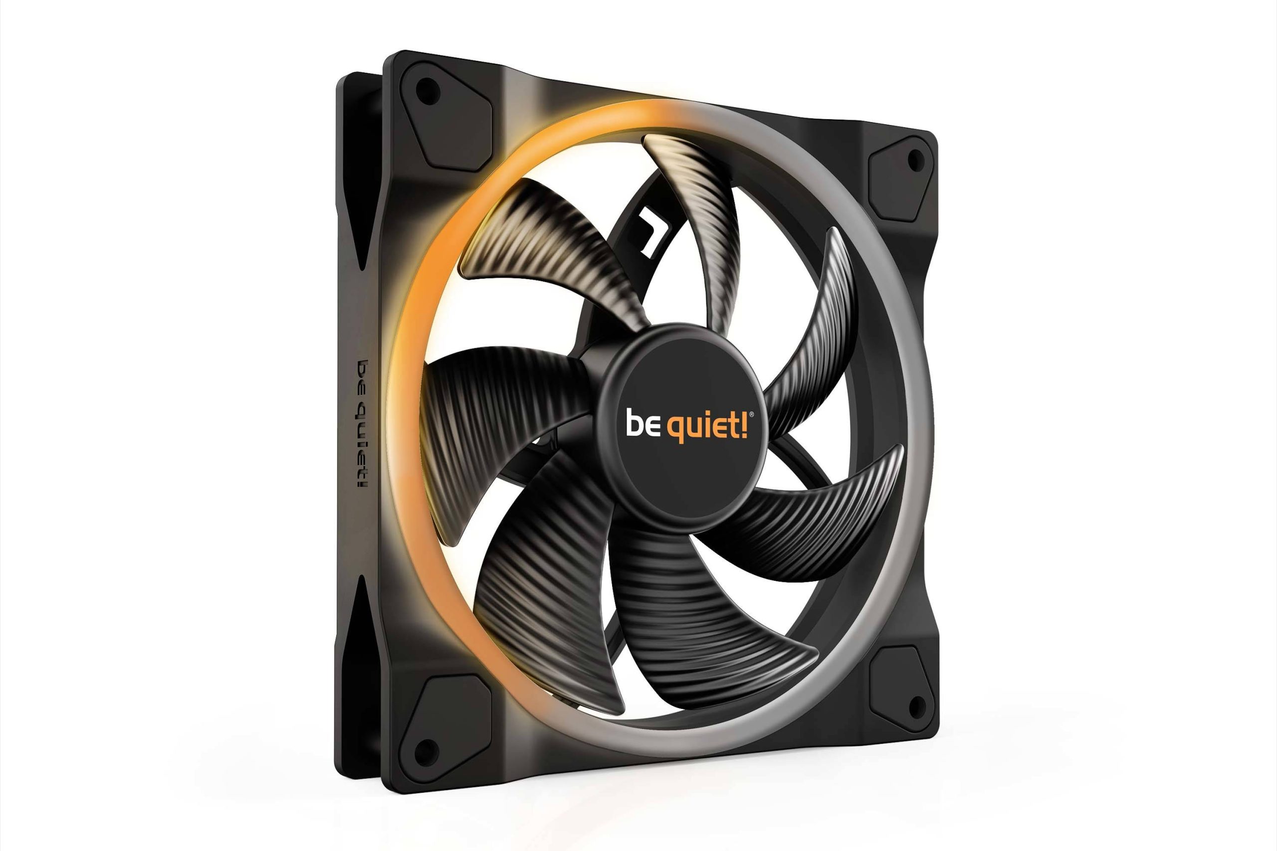 BeQuiet Light Wings PC-ventilator Zwart (b x h x d) 140 x 25 x 140 mm Incl. LED-verlichting