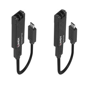 LINDY USB 2.0 Verlenging via glasvezel 43312 8 cm
