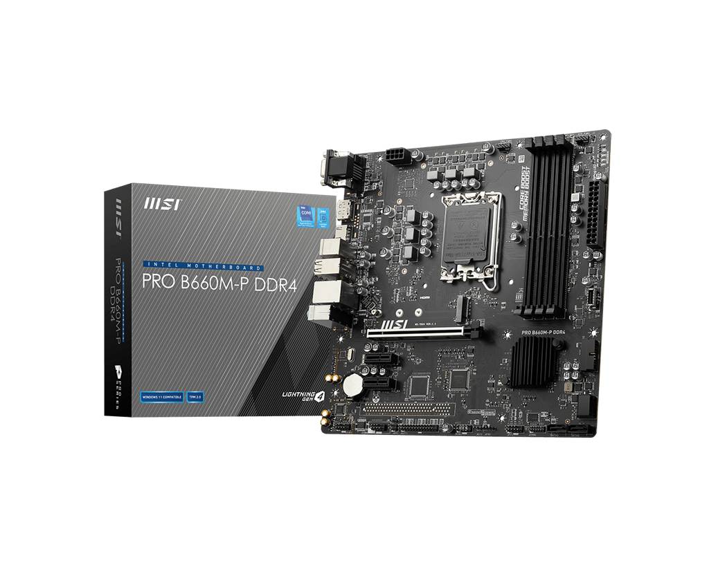 MSI PRO B660M-P DDR4 Moederbord Socket Intel LGA 1700 Vormfactor Micro-ATX Moederbord chipset Intel® B660
