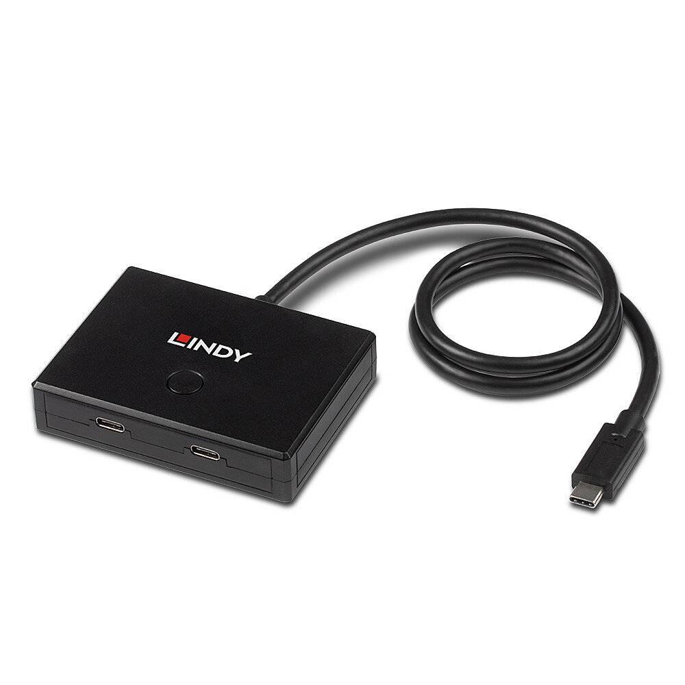 LINDY 43329 43329 USB-hub 2 poorten USB-A USB 3.2 Gen1 5 GBit/s Met USB-C stekker Zwart