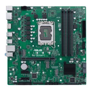 Asustek Computer PRO Q670M-C-CSM Moederbord Socket Intel LGA 1700 Vormfactor Micro-ATX Moederbord chipset Intel® Q670
