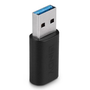 LINDY USB 3.2 Gen 1 (USB 3.0) Adapter [1x USB 3.2 Gen 1 stekker A (USB 3.0) – 1x USB-C bus] 41904