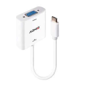 LINDY USB-C Adapter [1x USB-C stekker – 1x VGA-bus] 43355
