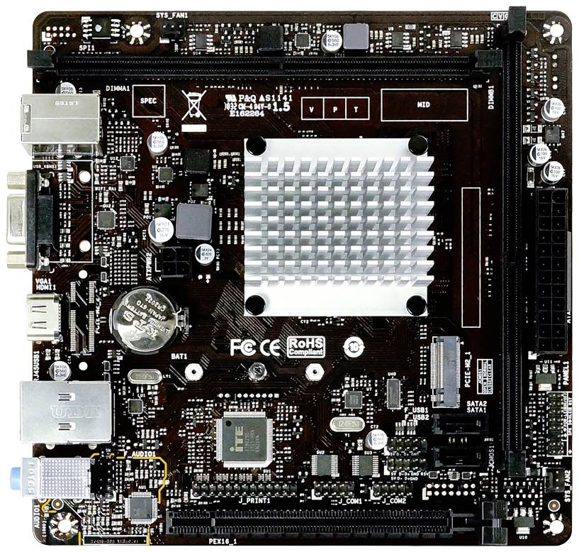 BioStar J4125NHU Moederbord met CPU Socket Intel LGA 1150 Vormfactor Mini-ITX