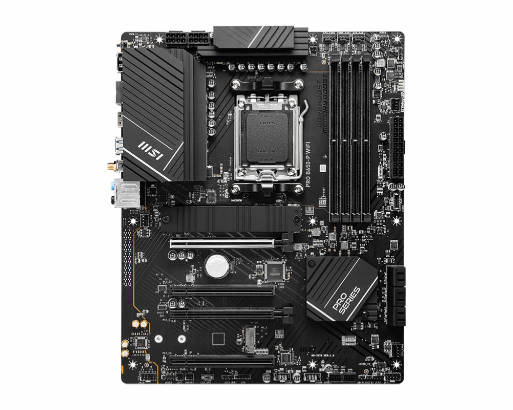 MSI PRO B650-P WIFI Moederbord Socket AMD AM5 Vormfactor ATX Moederbord chipset AMD® B650