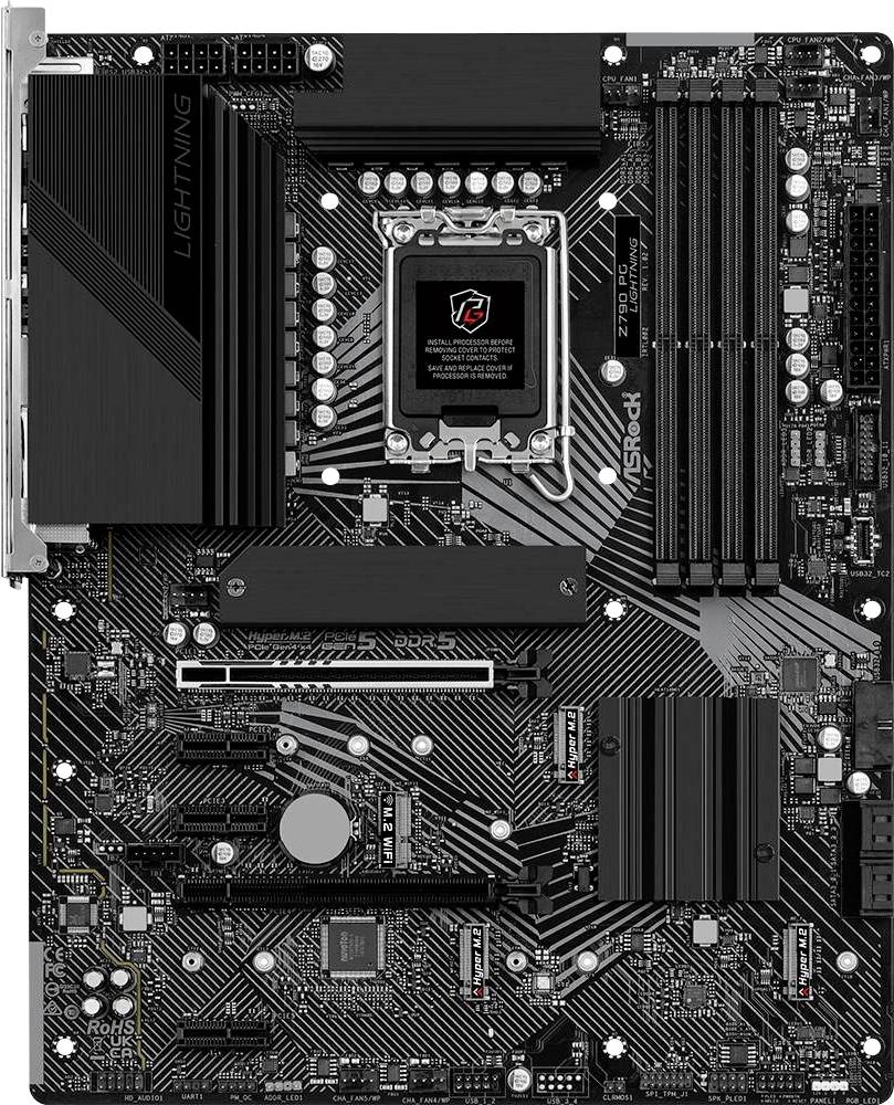 ASRock Z790 PG Lightning Moederbord Socket Intel LGA 1700 Vormfactor ATX Moederbord chipset Intel® Z790