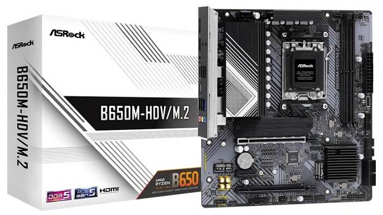 ASRock B650M-HDV/M.2 Moederbord Socket AMD AM5 Vormfactor Micro-ATX Moederbord chipset AMD® B650