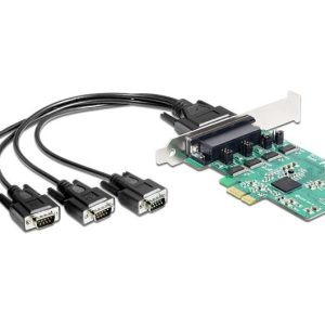 Delock 89335 4 poorten Seriële interfacekaart RS232 PCIe Delock 89335 4 poorten Seriële interfacekaart RS232 PCIe