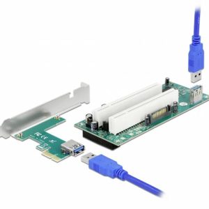 Delock Riser Card Riser-kaart USB, PCI-Express, SATA PCIe x1 Delock Riser Card Riser-kaart USB, PCI-Express, SATA PCIe x1