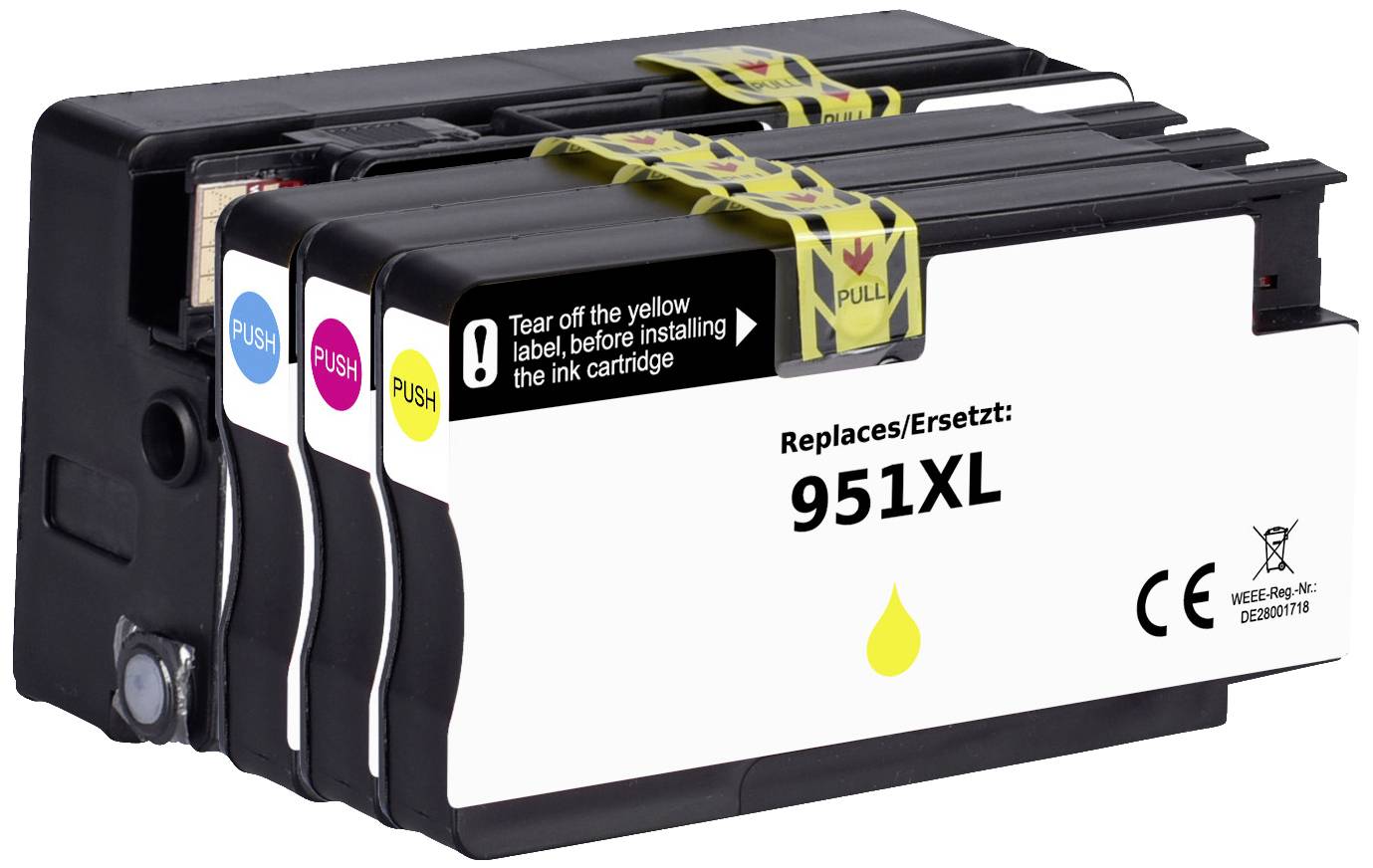 Renkforce Inktcartridge vervangt HP 950XL, 951XL, C2P43AE, CN045AE, CN046AE, CN047AE, CN048AE Compatibel Combipack Zwart