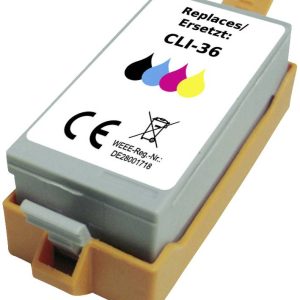 Renkforce Inktcartridge vervangt Canon CLI-36 Compatibel Zwart, Cyaan, Magenta, Geel RF-5705470 Renkforce Inktcartridge vervangt Canon CLI-36 Compatibel Zwart, Cyaan, Magenta, Geel RF-5705470