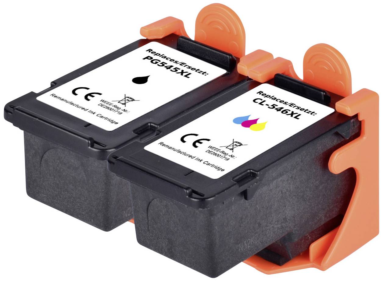 Renkforce Inktcartridge vervangt Canon PG-545 XL, CL-546 XL Compatibel Combipack Zwart, Cyaan, Magenta, Geel RF-5706064