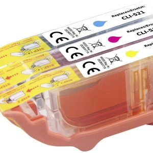 Renkforce Inktcartridge vervangt Canon CLI-521C, CLI-521M, CLI-521Y Compatibel Combipack Cyaan, Magenta, Geel RF-5706066 Renkforce Inktcartridge vervangt Canon CLI-521C, CLI-521M, CLI-521Y Compatibel Combipack Cyaan, Magenta, Geel RF-5706066