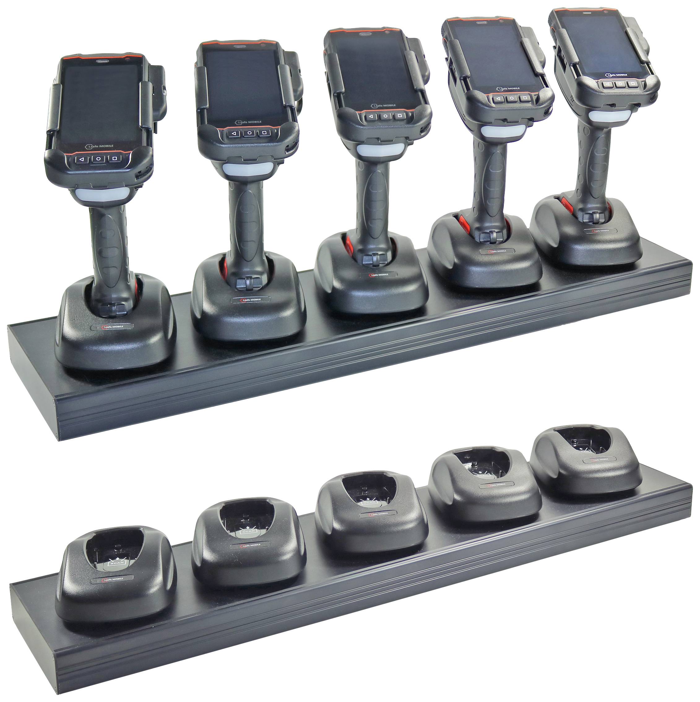 iSafe MOBILE IS-MCTH1.1 Triggerhandle Multicharger Set Laadstation voor barcodescanner Zwart Handmatig