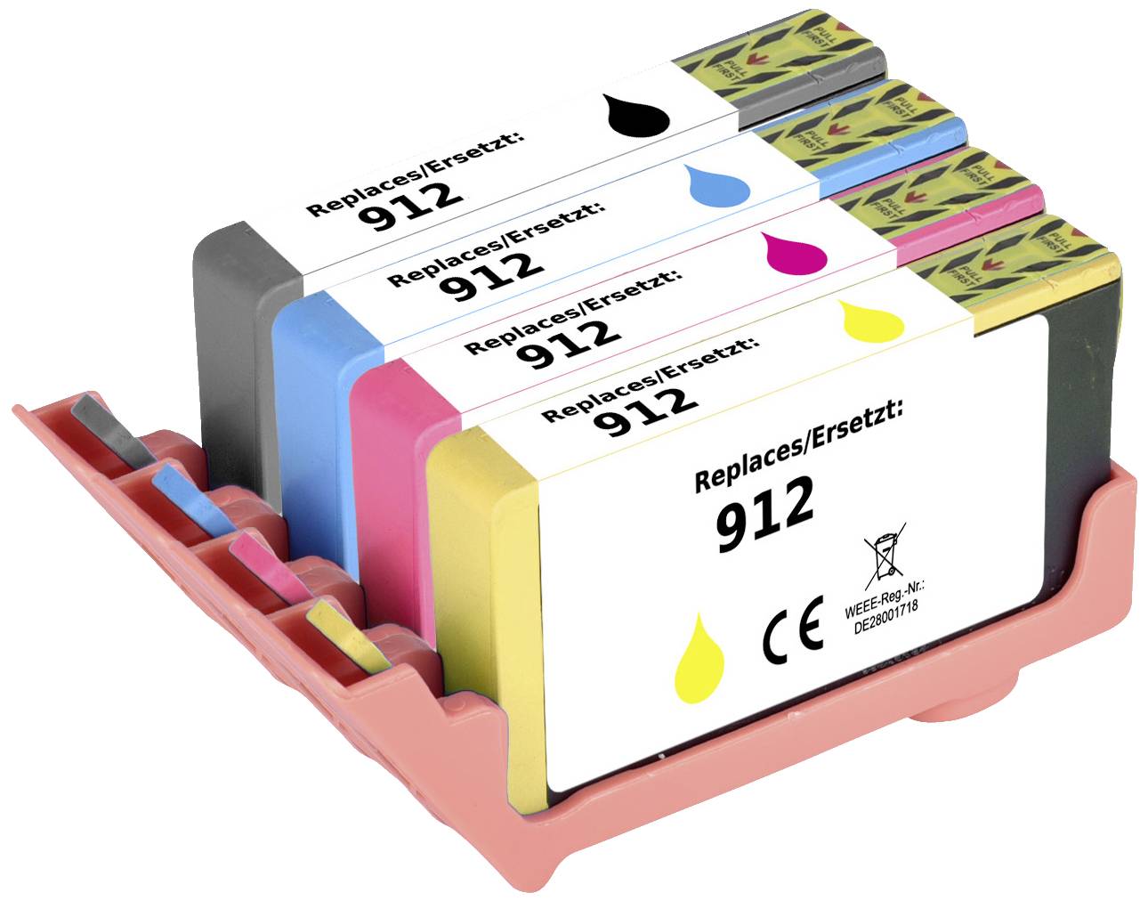 Renkforce Inktcartridge vervangt HP 912, 6ZC74AE, 3YL80AE, 3YL77AE, 3YL78AE, 3YL79AE Compatibel Combipack Zwart, Cyaan,