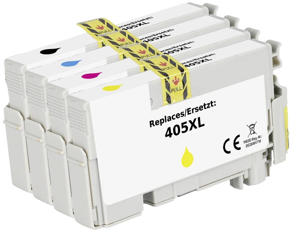 Renkforce Inktcartridge vervangt Epson 405XL, T05H6, T05H1, T05H2, T05H3, T05H4 Compatibel Combipack Zwart, Cyaan, Magen