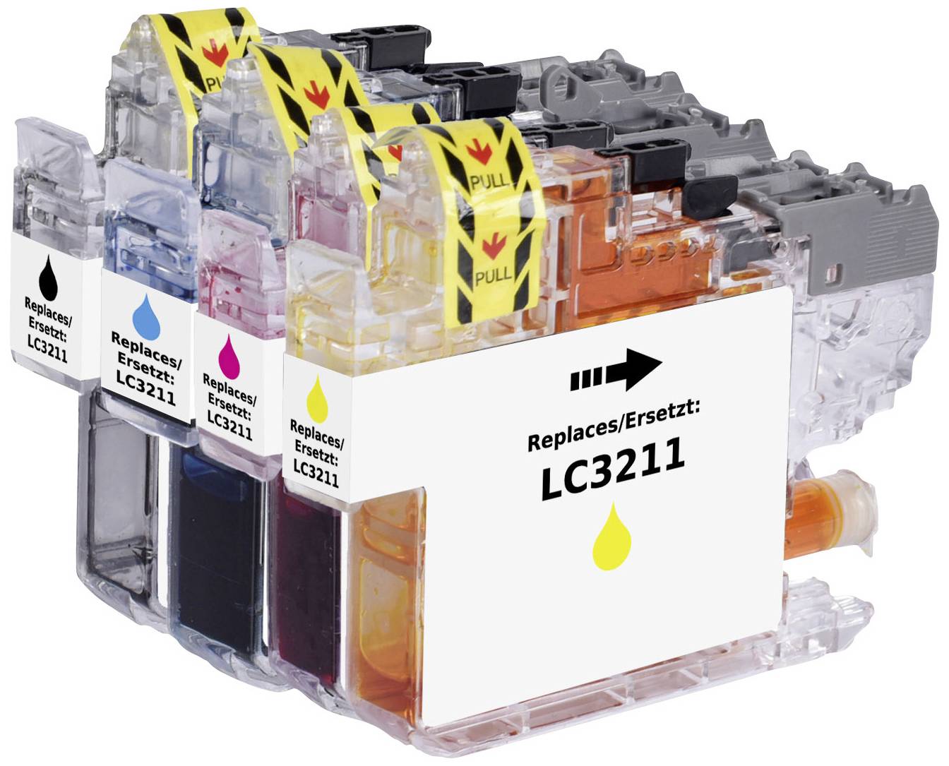 Renkforce Inktcartridge vervangt Brother LC-3211BK, LC-3211C, LC-3211M, LC-3211Y Compatibel Combipack Zwart, Cyaan, Mage