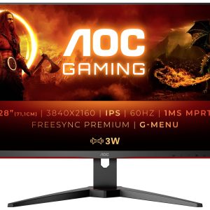 AOC U28G2AE/BK Gaming monitor Energielabel G (A – G) 71.1 cm (28 inch) 3840 x 2160 Pixel 16:9 1 ms HDMI, DisplayPort, Au AOC U28G2AE/BK Gaming monitor Energielabel G (A – G) 71.1 cm (28 inch) 3840 x 2160 Pixel 16:9 1 ms HDMI, DisplayPort, Au