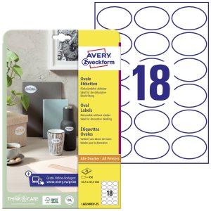 Avery-Zweckform L6024REV-25 Universele etiketten 63.5 x 42.3 mm Papier Wit 450 stuk(s) Weer verwijderbaar Laser (kleur), Avery-Zweckform L6024REV-25 Universele etiketten 63.5 x 42.3 mm Papier Wit 450 stuk(s) Weer verwijderbaar Laser (kleur),