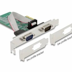 Delock 89555 2 poorten Seriële interfacekaart PCI-Express, RS232 PCIe x1 Delock 89555 2 poorten Seriële interfacekaart PCI-Express, RS232 PCIe x1