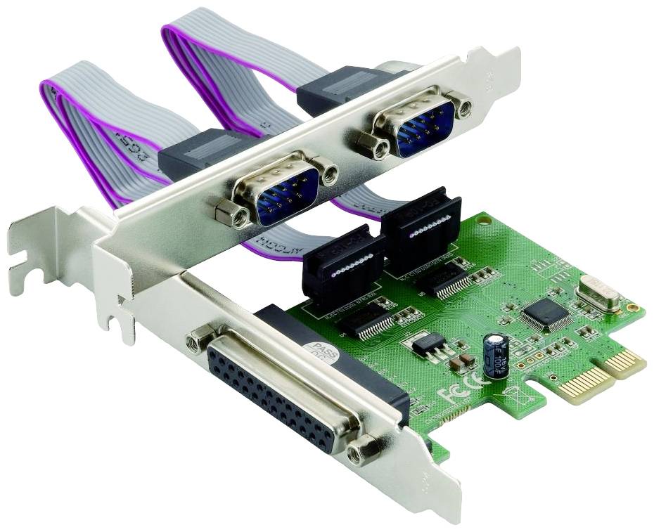 Conceptronic SPC01G 1 + 2 poorten Seriële/parallelle interfacekaart PCI-Express, Parallel (IEEE 1284), Serieel (9-pol.)