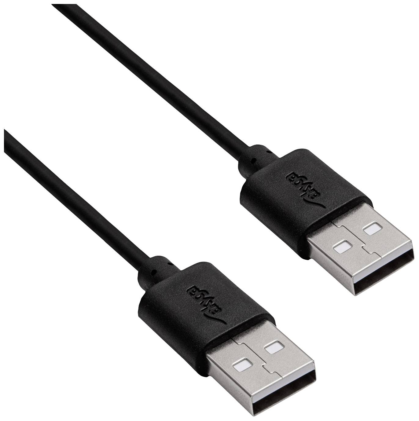 Akyga AK-USB-11 USB-kabel USB 2.0 USB-A stekker, USB-A stekker 1.80 m Zwart