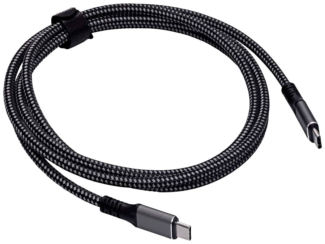 Akyga AK-USB-34 USB-kabel Thunderbolt 3 Thunderbolt stekker, Thunderbolt stekker 1.50 m Zwart Symmetrisch ontwerp