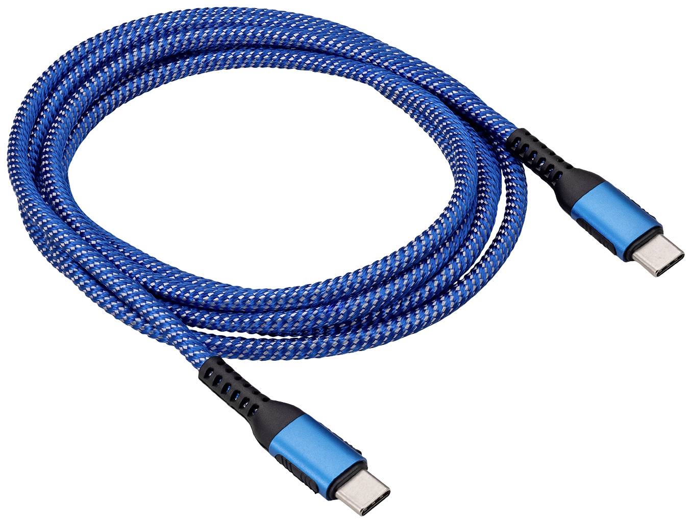 Akyga AK-USB-38 USB-kabel USB-C stekker, USB-C stekker 1.80 m Blauw