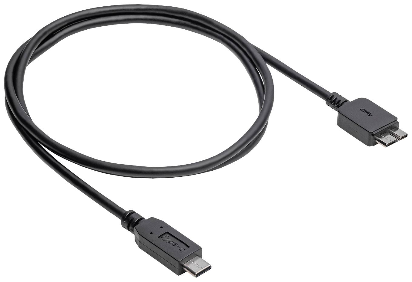 Akyga AK-USB-44 USB-kabel USB-micro-B 3.0 stekker, USB-C stekker 1.00 m Zwart