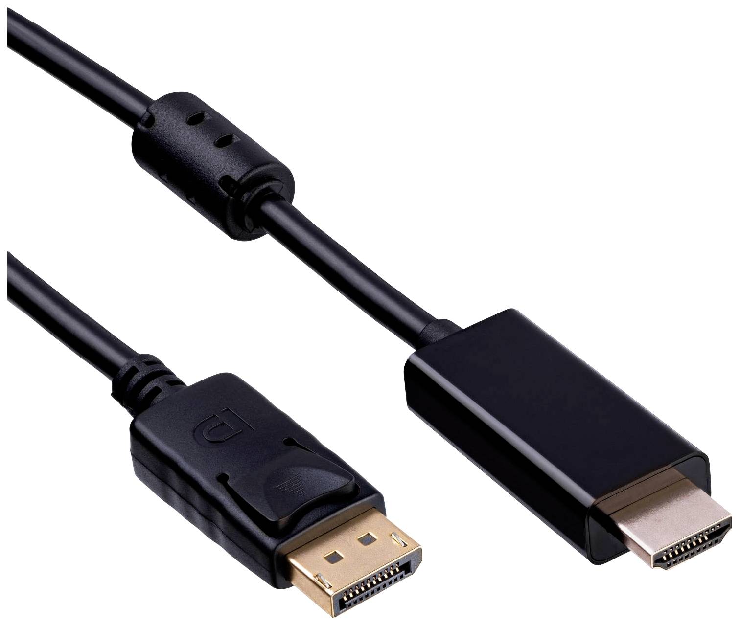 Akyga AK-AV-05 HDMI-kabel Aansluitkabel DisplayPort-stekker, HDMI-A-stekker 1.8 m Zwart
