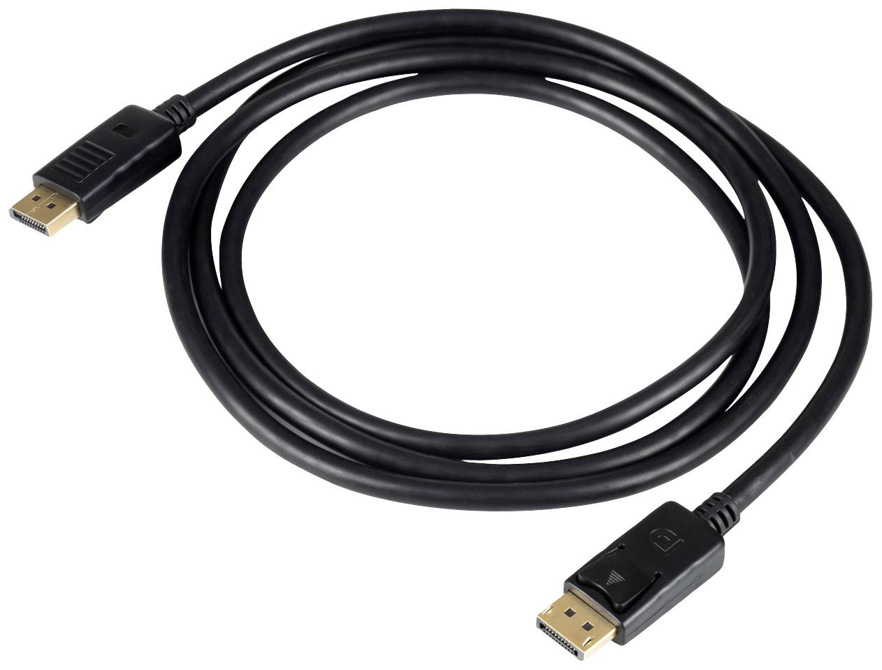 Akyga AK-AV-10 DisplayPort-kabel Aansluitkabel DisplayPort-stekker 1.8 m Zwart