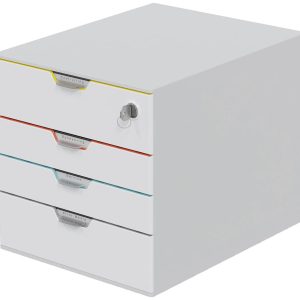 Durable VARICOLOR MIX 4 SAFE – 7626 762627 Ladebox Grijs DIN A4, DIN C4 Aantal lades: 4