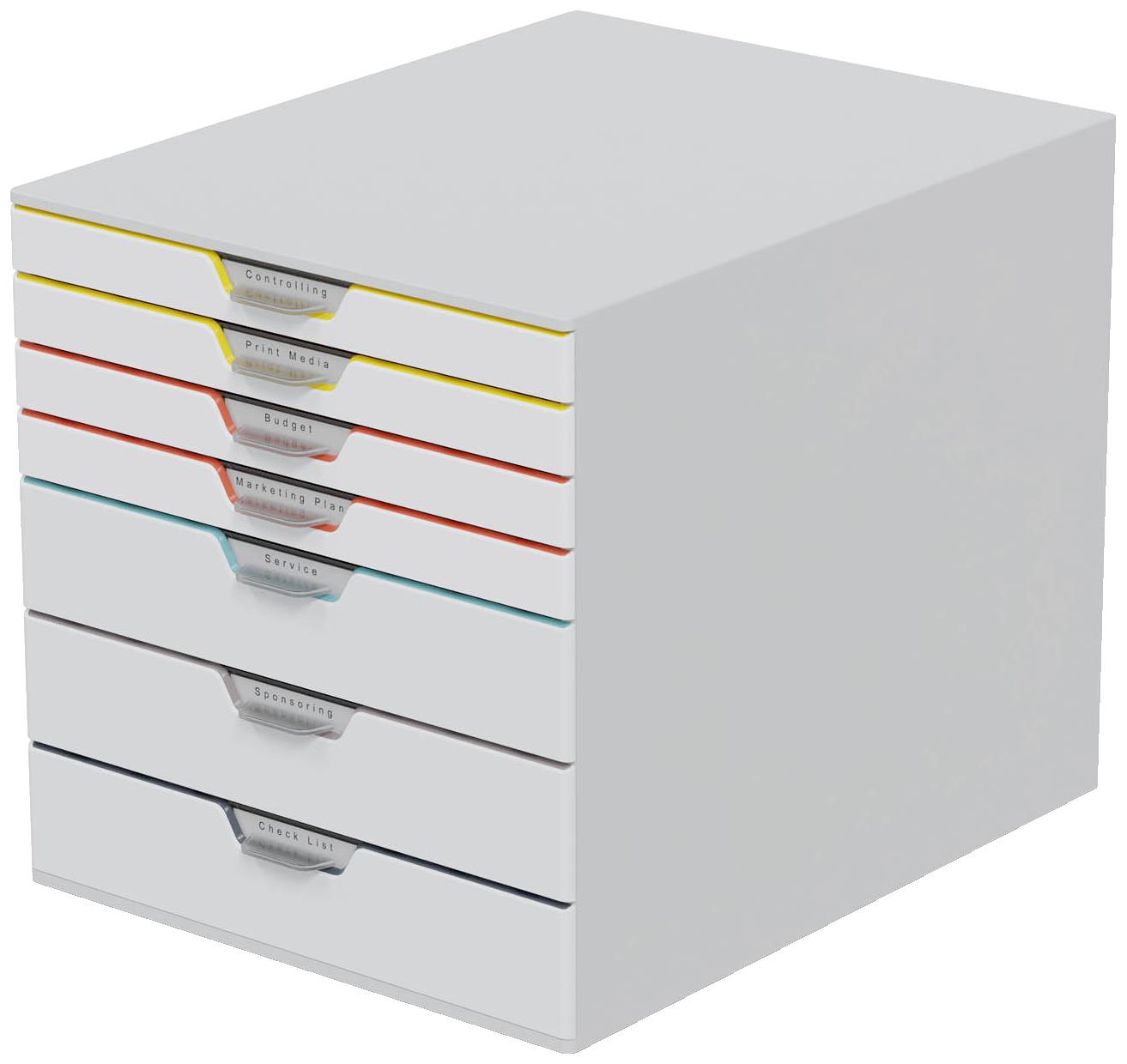 Durable VARICOLOR MIX 7 - 7627 762727 Ladebox Grijs DIN A4, DIN C4 Aantal lades: 7