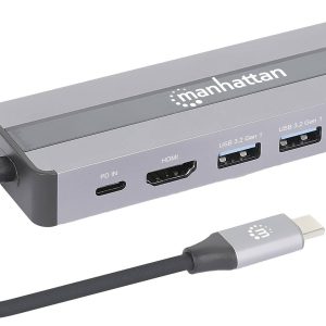 Manhattan 153928 USB-C dockingstation Geschikt voor merk (dockingstation): Universeel Incl. laadfunctie, USB-C Power Del Manhattan 153928 USB-C dockingstation Geschikt voor merk (dockingstation): Universeel Incl. laadfunctie, USB-C Power Del