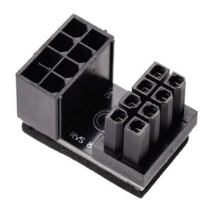 inLine Stroom Stroomverlengkabel [1x PCIe-stekker 8-polig – 1x PCIe-bus 8-polig] Zwart