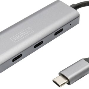 Digitus DA-70246 DA-70246 USB-hub 4 poorten USB-A USB 3.1 Gen1 5 GBit/s Met aluminium behuizing Donkergrijs Digitus DA-70246 DA-70246 USB-hub 4 poorten USB-A USB 3.1 Gen1 5 GBit/s Met aluminium behuizing Donkergrijs