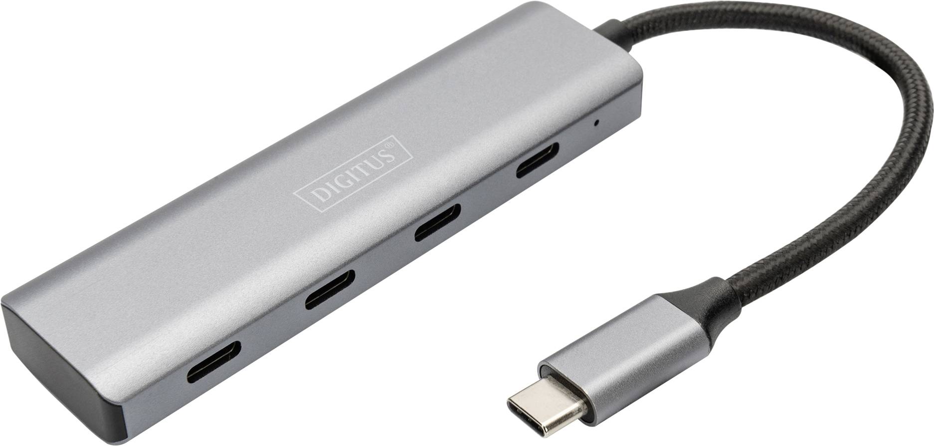 Digitus DA-70246 DA-70246 USB-hub 4 poorten USB-A USB 3.1 Gen1 5 GBit/s Met aluminium behuizing Donkergrijs