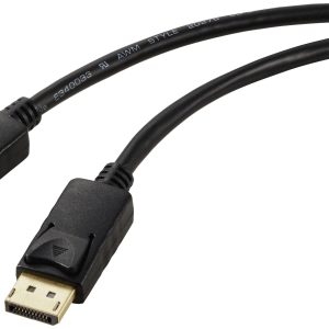 Renkforce DisplayPort Aansluitkabel DisplayPort-stekker, DisplayPort-stekker 2.00 m Zwart DisplayPort-kabel Renkforce DisplayPort Aansluitkabel DisplayPort-stekker, DisplayPort-stekker 2.00 m Zwart DisplayPort-kabel