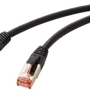 Renkforce RF-5771528 RJ45 Netwerkkabel, patchkabel CAT 6 S/FTP 2.00 m Zwart Halogeenvrij 1 stuk(s)