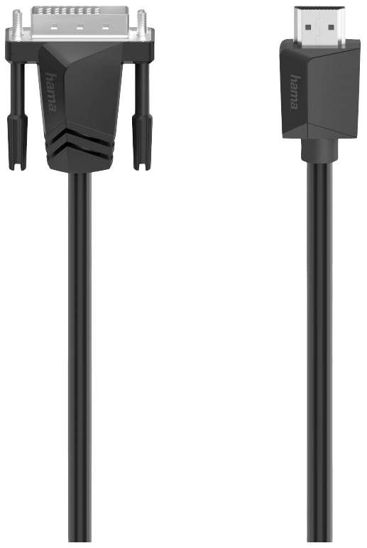 Hama 00200715 DVI-kabel DVI Adapterkabel DVI-D 24+1-polige stekker, HDMI-A-stekker 1.5 m Zwart 4K UHD