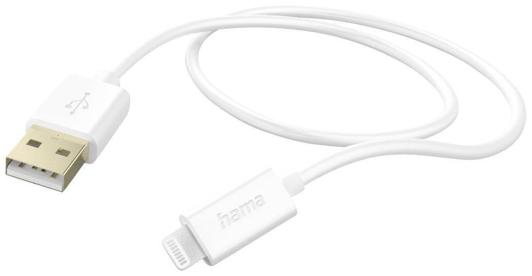 Hama 00201581 USB-laadkabel USB 2.0 Apple Lightning stekker, USB-A stekker 1.50 m Wit
